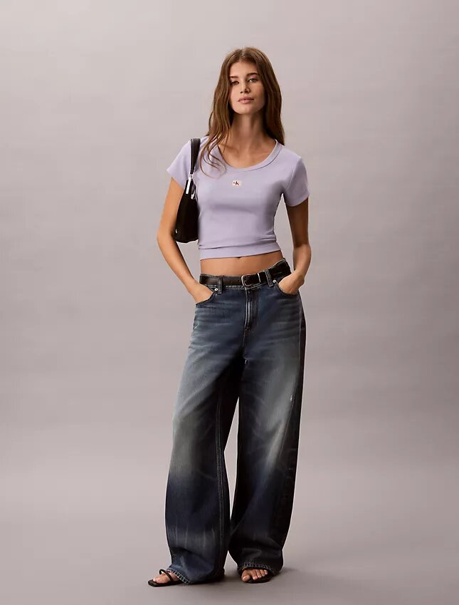 Tricou slim Monologo țesut Tricou slim Monologo țesut