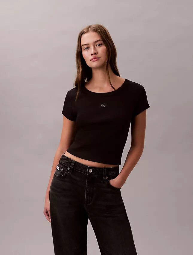 Tricou slim Monologo țesut Tricou slim Monologo țesut