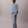 Trucker Jacket din denim cu monogramă integrală, în stilul anilor ’90