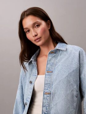 Trucker Jacket relaxată din denim