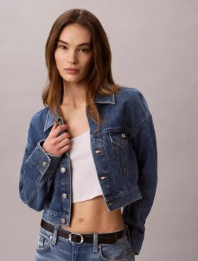 Trucker Jacket scurtă din denim