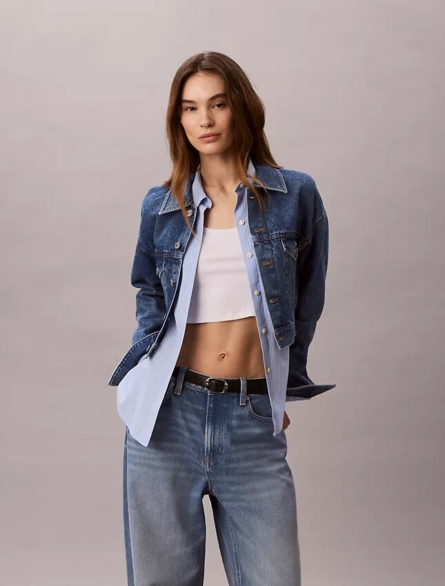 Trucker Jacket scurtă din denim Trucker Jacket scurtă din denim
