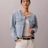 Trucker Jacket scurtă din denim, fără guler Trucker Jacket scurtă din denim, fără guler
