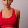 Unlined Bralette din bumbac și Modal, cu logo metalic Unlined Bralette din bumbac și Modal, cu logo metalic