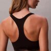 Unlined Bralette din bumbac și Modal, cu logo metalic Unlined Bralette din bumbac și Modal, cu logo metalic