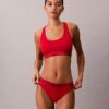 Unlined Bralette din bumbac și Modal, cu logo metalic Unlined Bralette din bumbac și Modal, cu logo metalic