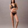 Unlined Triangle Bra Ck Black Geo Lace