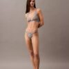 Unlined Triangle Bra Ck Black Geo Lace