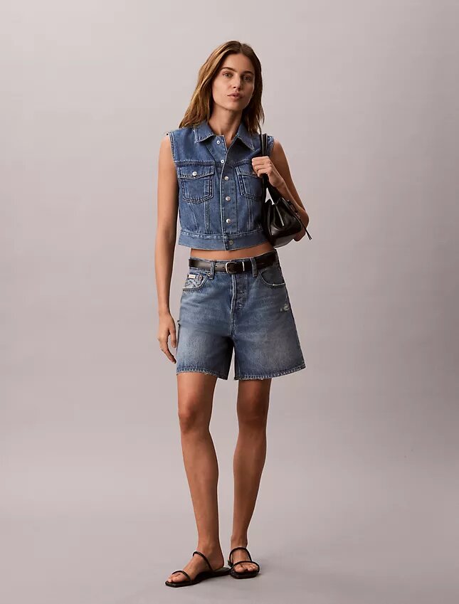 Vestă fără mâneci din denim Vestă fără mâneci din denim