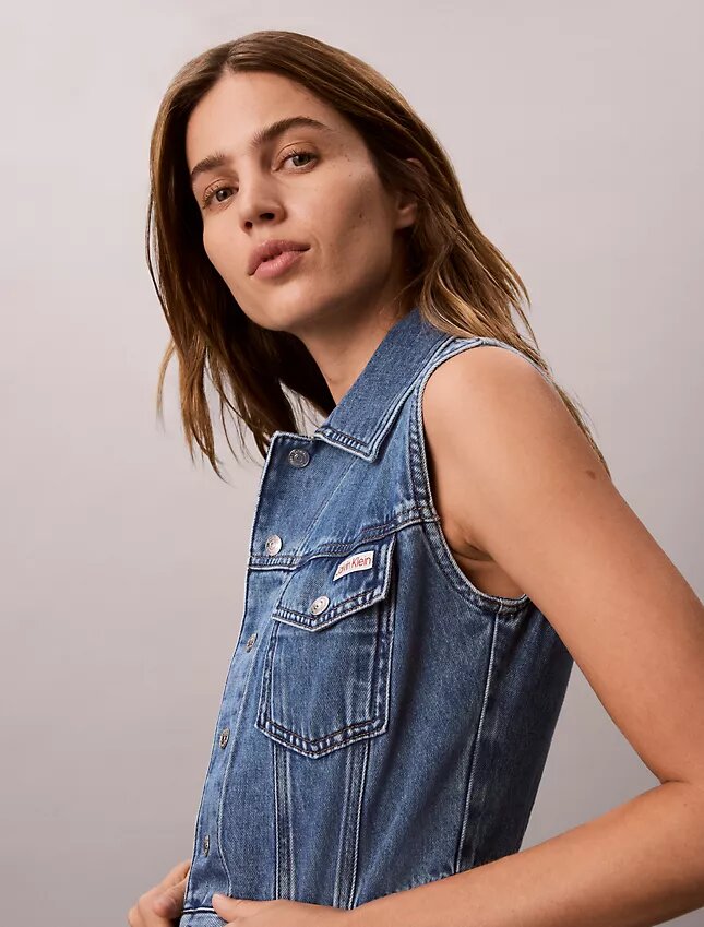 Vestă fără mâneci din denim Vestă fără mâneci din denim