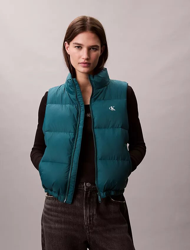 Vestă matlasată din nailon cu Monogram Vestă matlasată din nailon cu Monogram